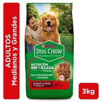 Alimento Seco Perro Adulto Raza Mediana/Grande Carne Y Pollo Bolsa 3 Kg Dog Chow