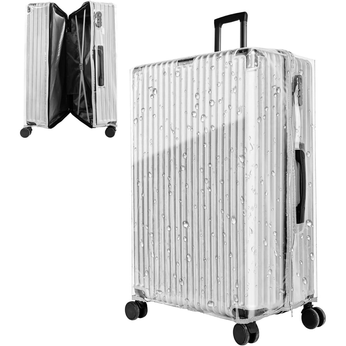 Funda Maleta Yotako Pvc Transparente 26 Pulgadas Cierre