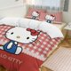 thumbnail image 2 of Merry Christmas Hello Kitty Red Plaid 3 Pieces Duvet Cover Set Full Size Super Soft Fade Resistant Microfiber, 2 of 4