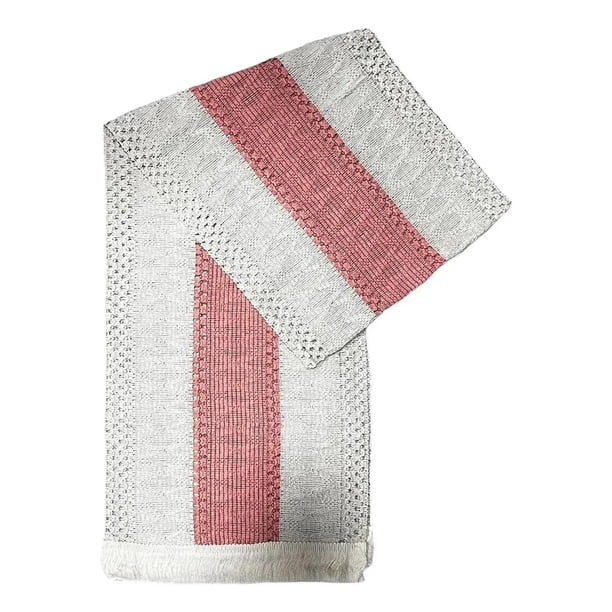 Mantel Camino De Mesa Rectangular Yute Linea 180x30cm rosa