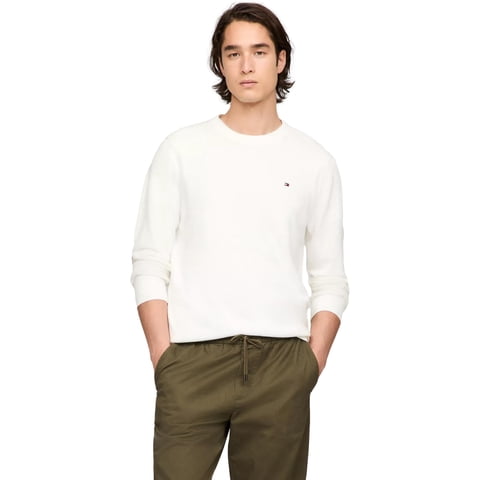 Jersey Tommy Hilfiger Liso Con Cuello Redondo Para Hombre Milkyway Xl