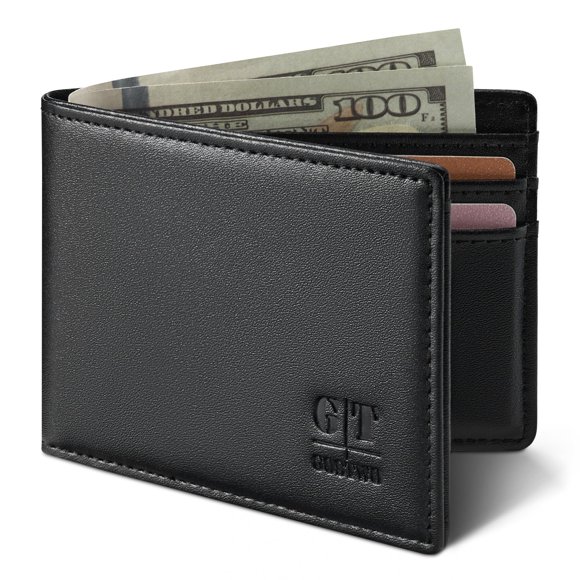 Billetera Gostwo con Bloqueo RFID de Doble Pliegue para Hombre