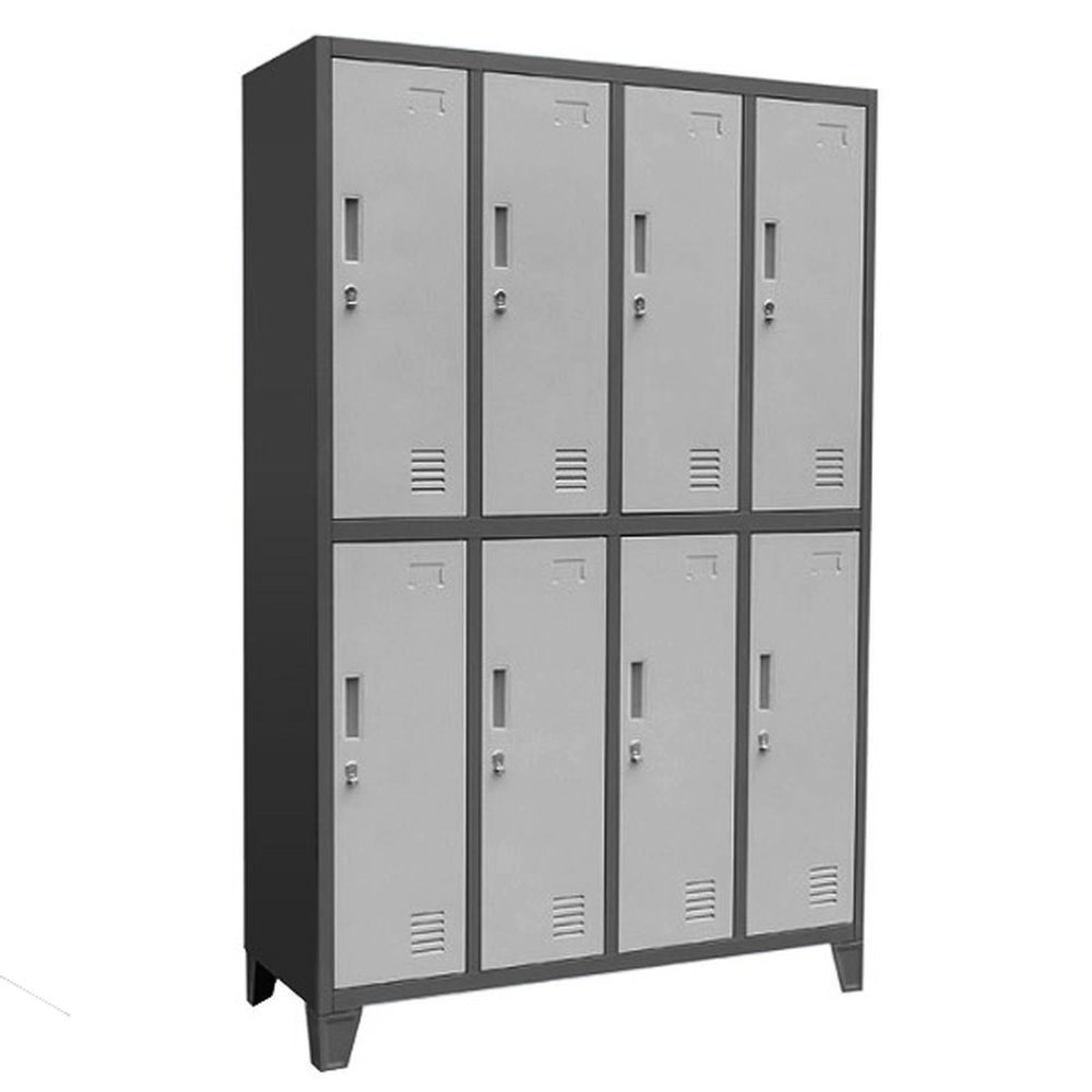 Genérico - Locker Metalico 4 Cuerpos 8 Puertas L400-2