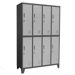 Genérico - Locker Metalico 4 Cuerpos 8 Puertas L400-2