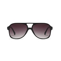 Vintage Retro 70S Sunglasses For Women Men Classic Large Squared Aviator Frame Uv400 Trendy Orange Glasses (Black, 60) Freckles Mark Freckles Mark