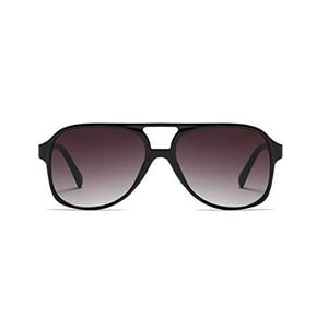 Vintage Retro 70S Sunglasses For Women Men Classic Large Squared Aviator Frame Uv400 Trendy Orange Glasses (Black, 60) Freckles Mark Freckles Mark