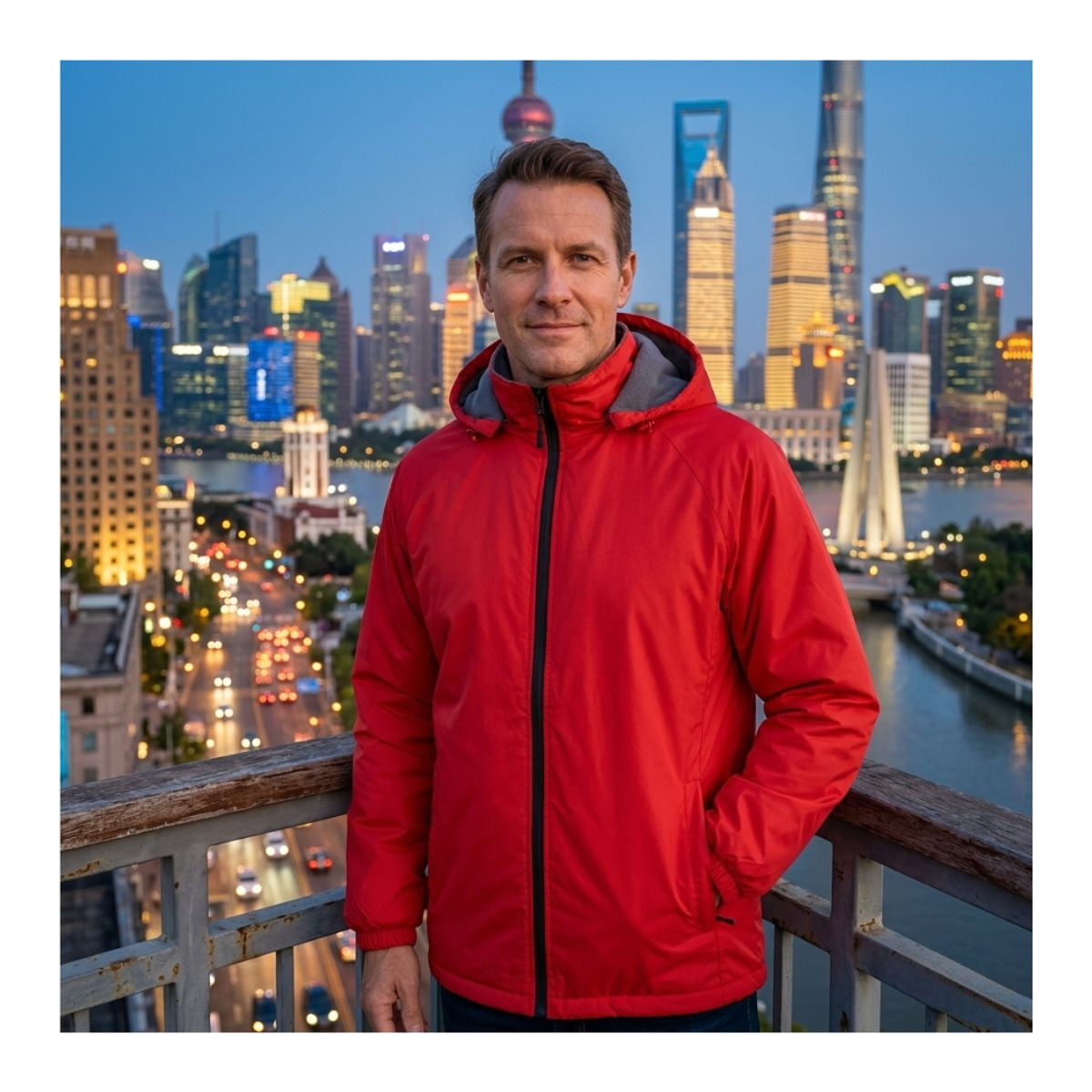 Genérico - Chaqueta Softshell Con Forro De Polar Impermeable Roja Cuello Desmontable