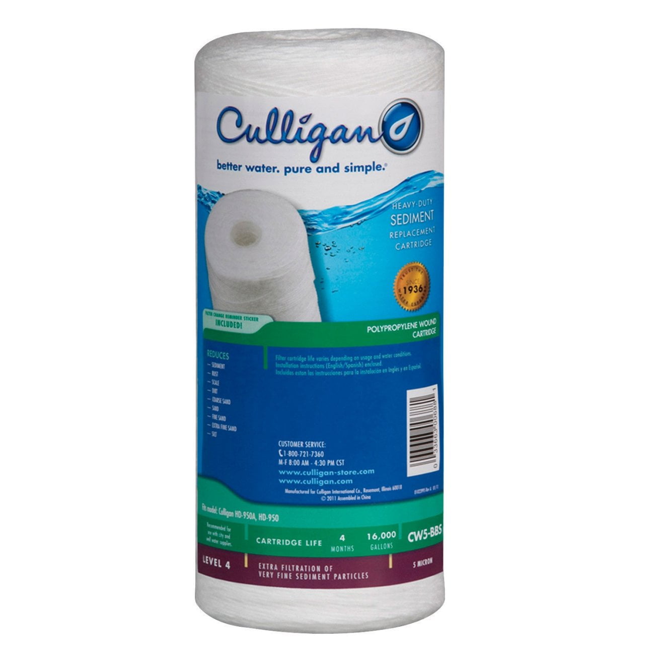 Cartucho De Repuesto Para Filtro De Agua Culligan Cw5-bbs