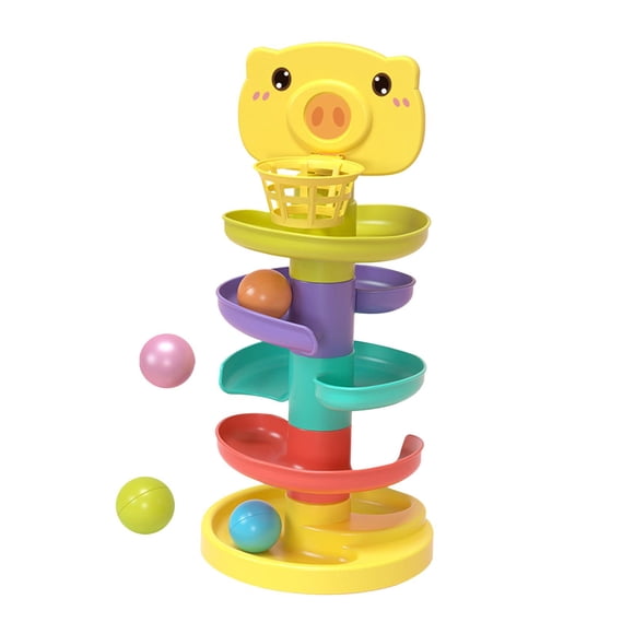 Ball Rolling Track Toy Drop And Go Rampa Juguetes Montessori Para Bebé 2 3 4 Edades 5 Nivel