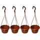 thumbnail image 1 of macetas colgantes de plástico con cadena, soporte redondo para cercas, barandillas, macetas de pared, contenedores para plantas de interior y exterior, decoración para el hogar, jardín y balcón. 4 mac, 1 of 7