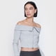 thumbnail image 3 of Polerón Mujer Full Zipper Sin Hombros Gris Corona, 3 of 5