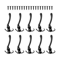Bothyi - 10X Ganchos Dobles Ganchos Para Toallas Estante Ganchos De Montaje En Pared Para Dormitorio Armario Hogar