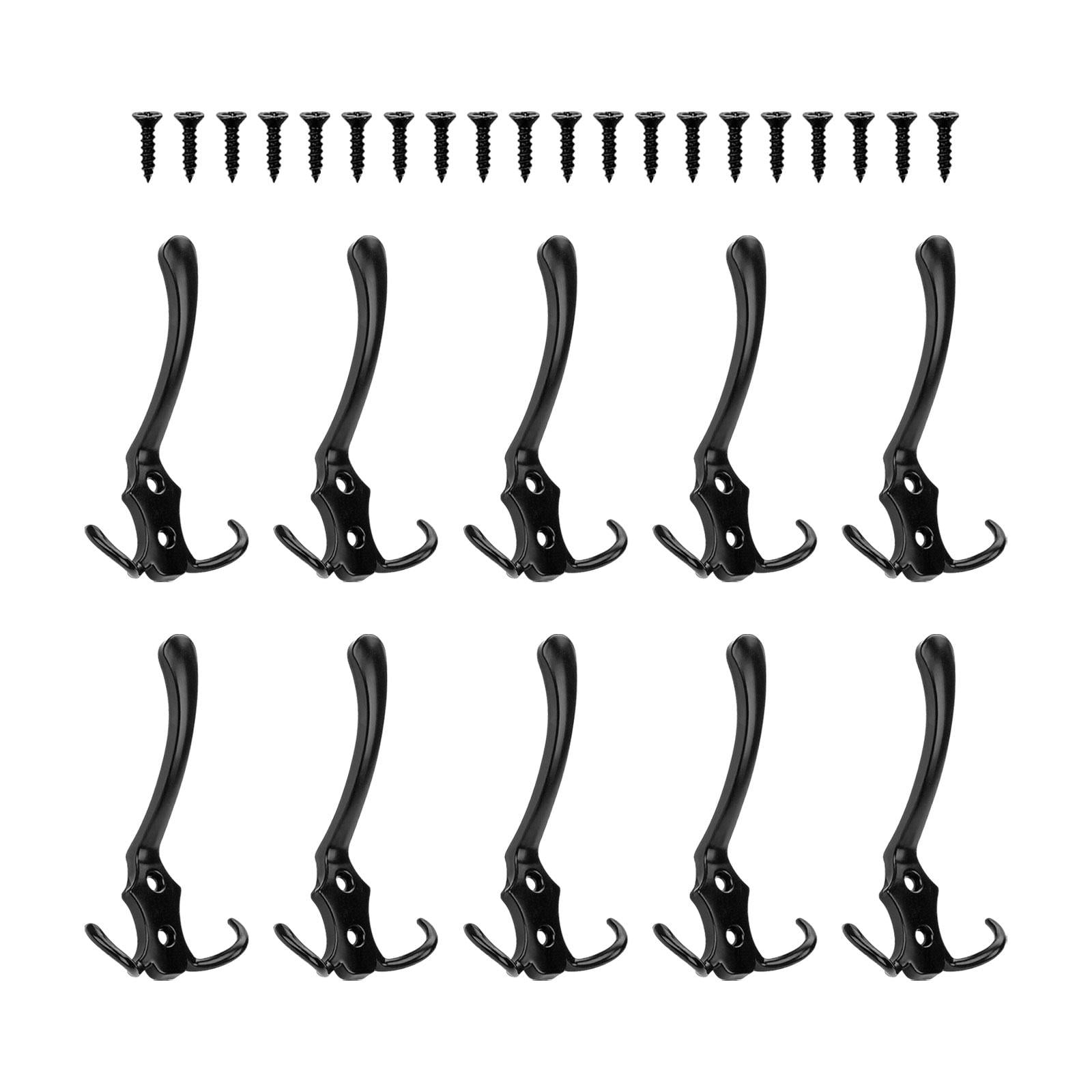 Bothyi - 10x Ganchos Dobles Ganchos Para Toallas Estante Ganchos De Montaje En Pared Para Dormitorio Armario Hogar