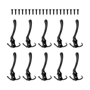 Bothyi - 10X Ganchos Dobles Ganchos Para Toallas Estante Ganchos De Montaje En Pared Para Dormitorio Armario Hogar