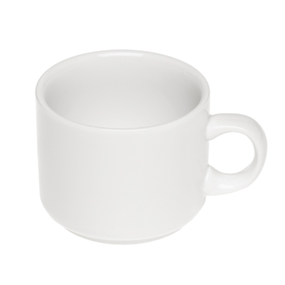 Star Fine Porcelain - Set De 12 Tazas Te Rectas De Porcelana Blancos Star