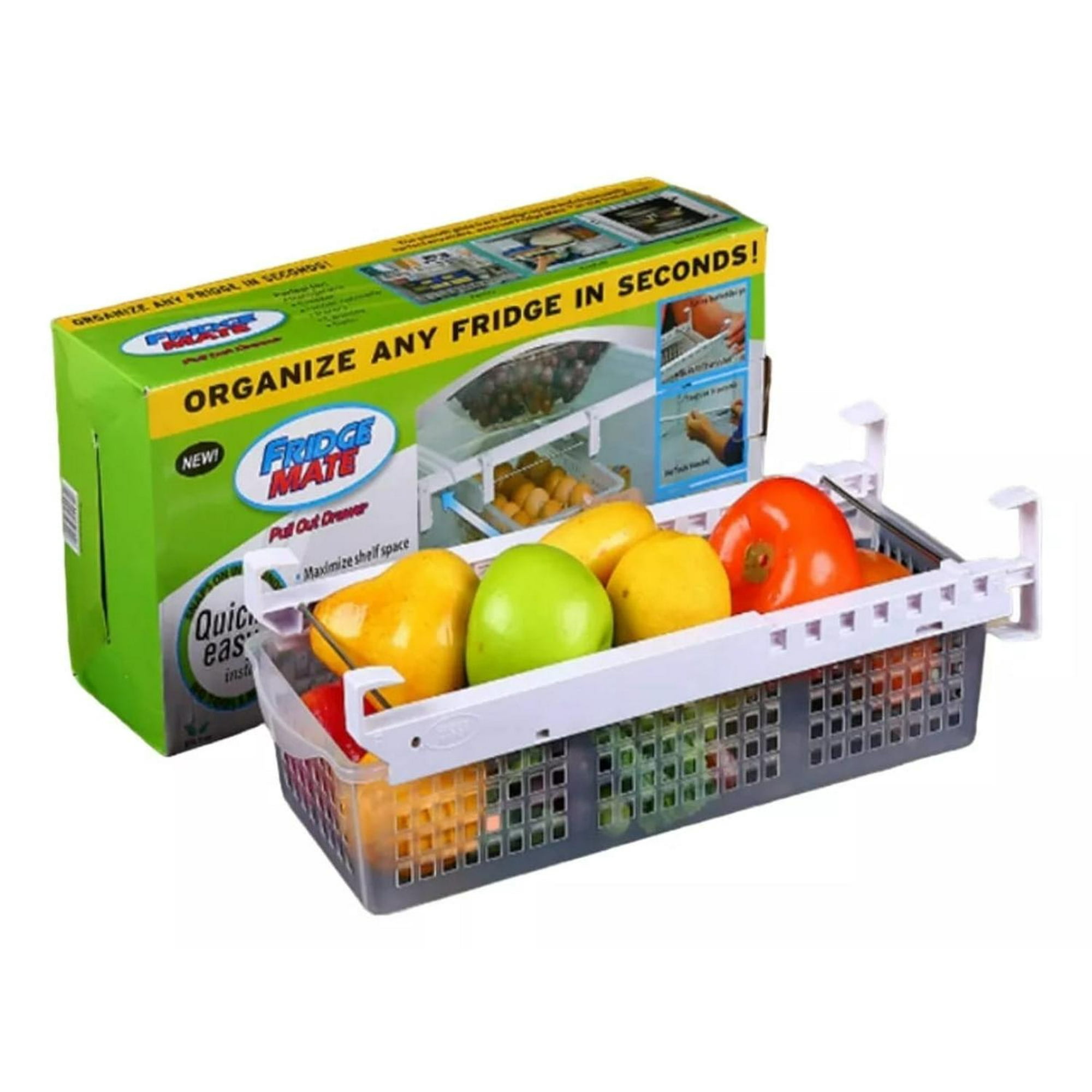 Genérico - Organizador Para Refrigerador Contenedor De Alimentos Blanco