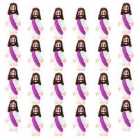 Magideal - 24 Uds Mini Figuritas De Jesús Decoración Adorno De Mesa Colección De Estatuas Sagradas Independientes De Pvc Para Estantes De Relleno De Huevos De
