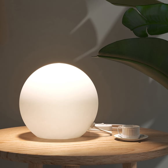 Lámpara de mesa Rokinii Casa 20 cm con pantalla de vidrio 110 V