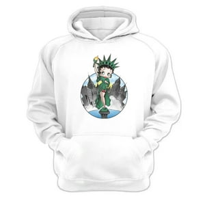 Genérico - Polerón Canguro Betty Boop Blanco Talla M Unisex