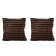thumbnail image 2 of Pack 2 fundas de cojín super suave líneas decoración 43x43 cm color café, 2 of 2