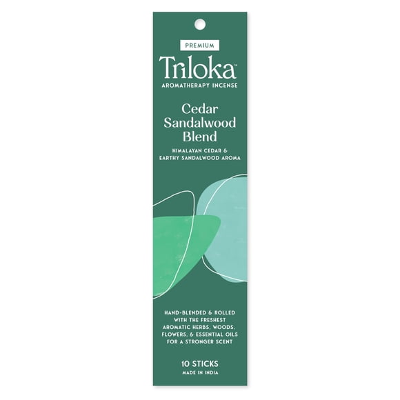 Incienso Triloka Mezcla de Cedro y Sándalo 10 varillas