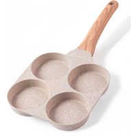 Wakeshome - Sartén Antiadherente De Cuatro Compartimentos Sarten Con División Para Huevos Fritos