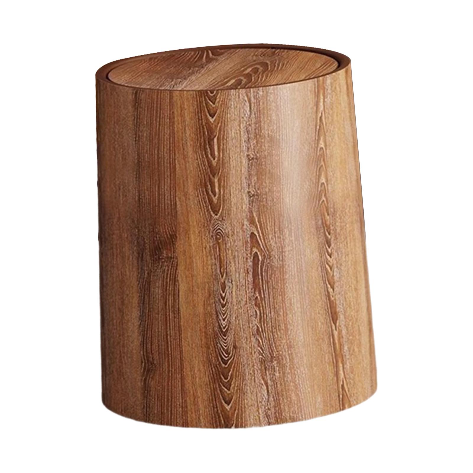 Bothyi - Papelera De Imitación De Madera Con Tapa Abatible Para El Hogar, Dormitorio, Oficina S