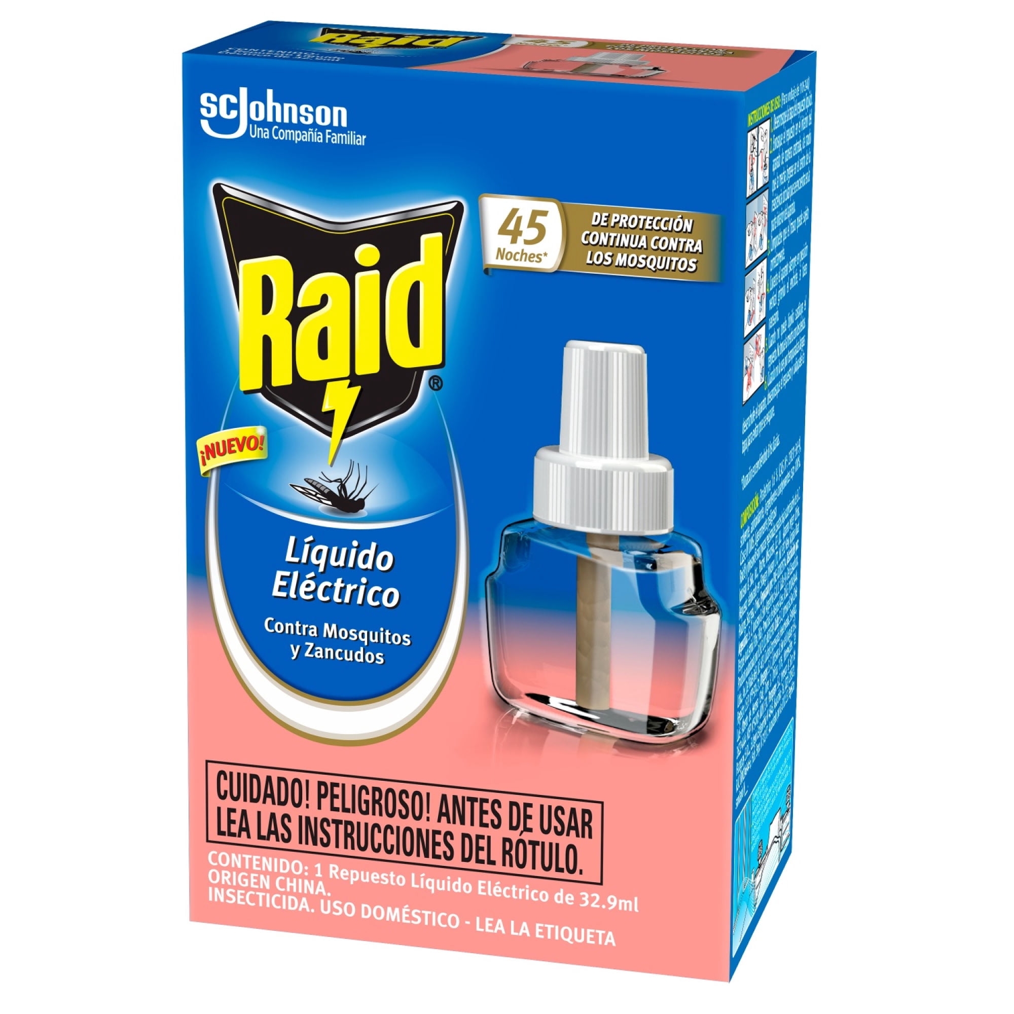 Insecticida Eléctrico Repuesto Contra Mosquitos 32.9 ml Raid