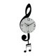 thumbnail image 2 of Reloj De Pared Con Notas Musicales. Arte Con Notas Musicales Para Sala De Estar O Habitación Infantil. Para Amantes De La Música. Blanco., 2 of 5