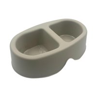 Cool Pets - Comedero Bebedero Para Mascota Doble 100Ml Beige Beige Tamaño Único