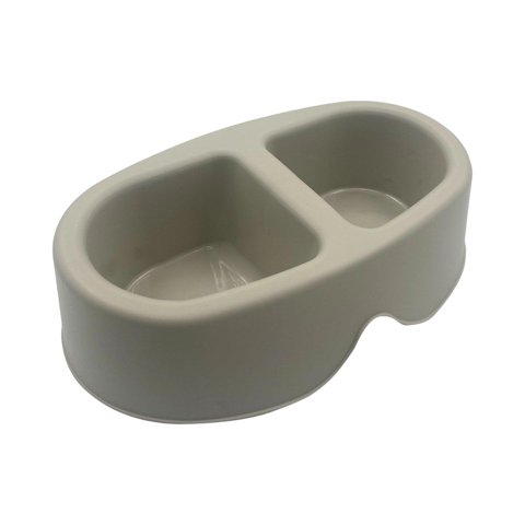 Cool Pets - Comedero Bebedero Para Mascota Doble 100Ml Beige Beige Tamaño Único