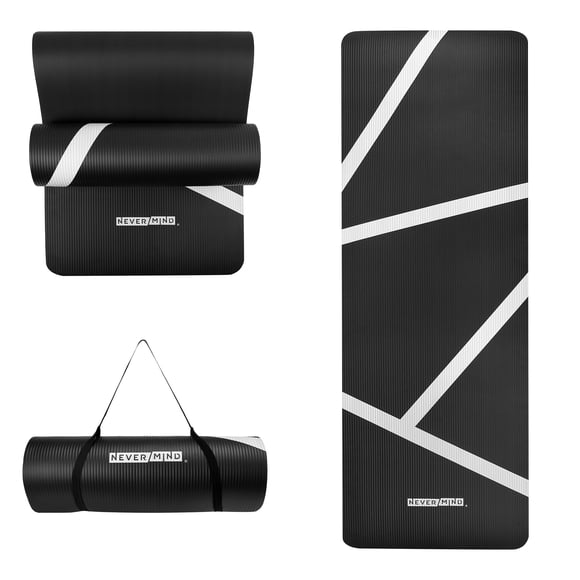Mat de Yoga 10 mm NBR con Correa - Negro