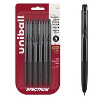 Bolígrafos De Gel Uni-Ball Spectrum 0.7 Mm Punta Media Tinta Negra Paquete De 5