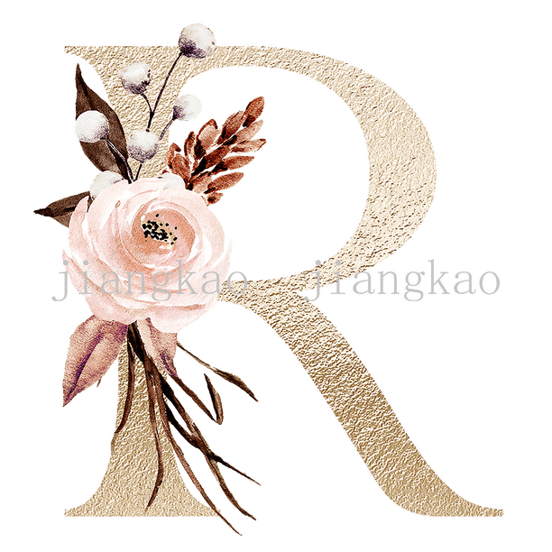 Personalised Name Initial Backpack with Pink Gold Letter Design Girls Kid Nursery Child Pre School Rucksack School Bag Backpack