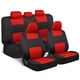 thumbnail image 1 of Juego completo de fundas para asientos de coche BDK PolyPro, rojo sobre negro, 1 of 9
