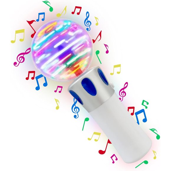 Varita Luminosa LoveHugs Wand1 de 7,5 in con Luces Giratorias y Música