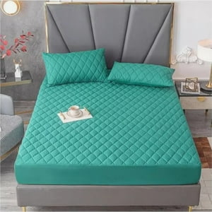 Genérico - Cubrecolchón Impermeable 2P + 02 Fundas De Almohada Verde