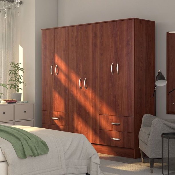 Clóset Maipo 6 Puertas 4 Cajones Cerezo | Lider