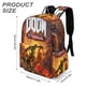 thumbnail image 3 of Doom Eternal-theme Backpack, Campus style schoolbag Bookbag with Adjustable Shoulder Straps And Large Zip Compartment, Unisex Travel Bags.42x30x15cm, 3 of 6