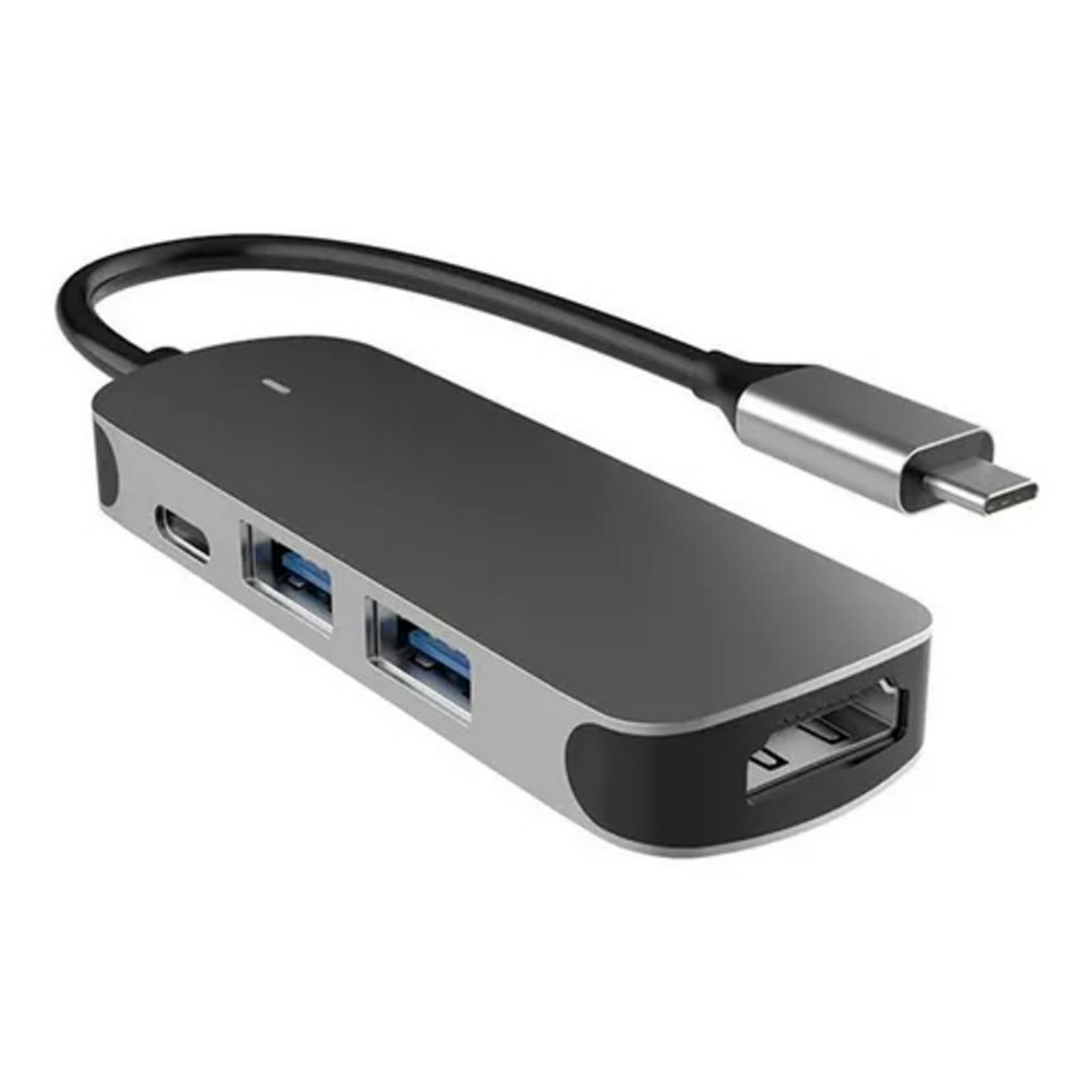 Genérico - Hub Tipo-c 4 En 1 Usb 3.0 1 Usb 2.0 Hdmi Negro