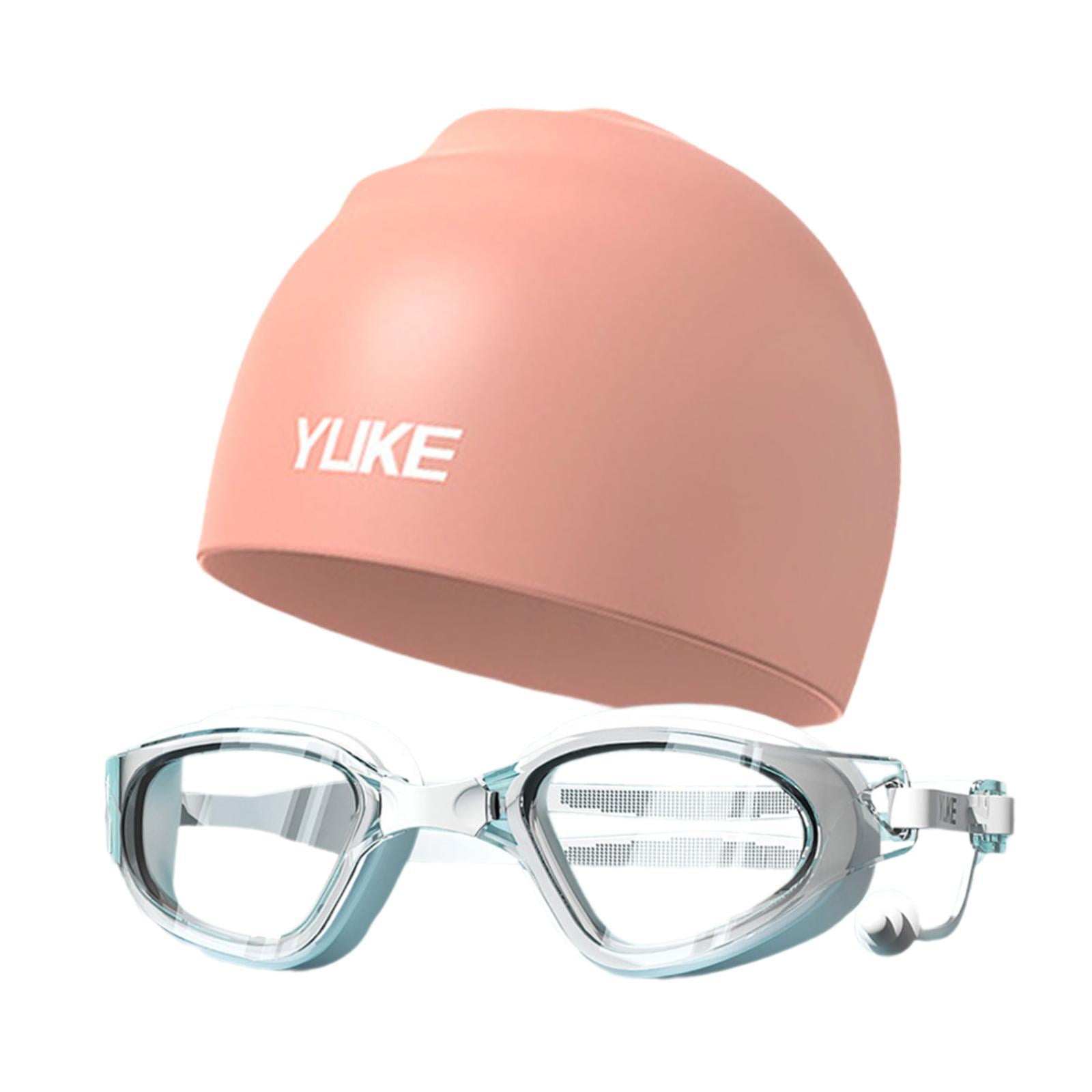 Magideal - Gafas De Natación Con Tope De Natación Vasos De Natación Anti Antidivisión Vista Transparente Para Mujeres Y Sin Fugas De Silicona Cómoda Tapa De Baño Rosa
