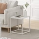 thumbnail image 2 of Mesa auxiliar Furinno CAMNUS con estructura de metal blanco liso, 45 x 45 x 45 cm, 2 of 6