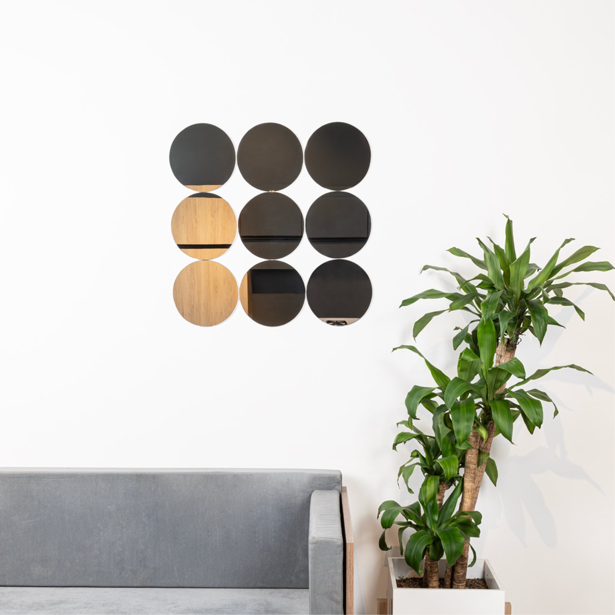 Fmfurniture - Set Espejos X9 Piezas Fm-039 60x60x0,4