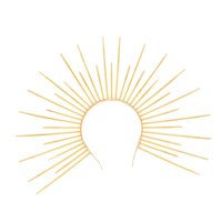 Bothyi - Diadema De Sol Con Halo De Halloween, Accesorio Para El Cabello, Para Carnavales, Juegos De Rol, Disfraces, Dorado