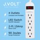 thumbnail image 3 of Regleta de alimentación J.VOLT de 4 salidas, 15 A, 125 V, 1875 W, 90 J con cable de 50 cm, 3 of 5