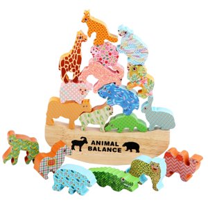 Magideal - Montessori Balance Game Blocks Juguetes De Aprendizaje Juguetes De Aprendizaje, Balance Training Toy Children Blocks Para Niños 3 4 5 6