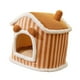 thumbnail image 2 of Preciosa Cama Para Gatos, Casa, Perrera, Extraíble, Suave, Para Invierno, Cálida Y Lavable, Cama Para Mascotas, Color Marrón, 2 of 5