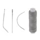 thumbnail image 1 of pista de pelo de algodón tejido de la trama coser hilo de decoración para la extensión del pelo gris, 1 of 5