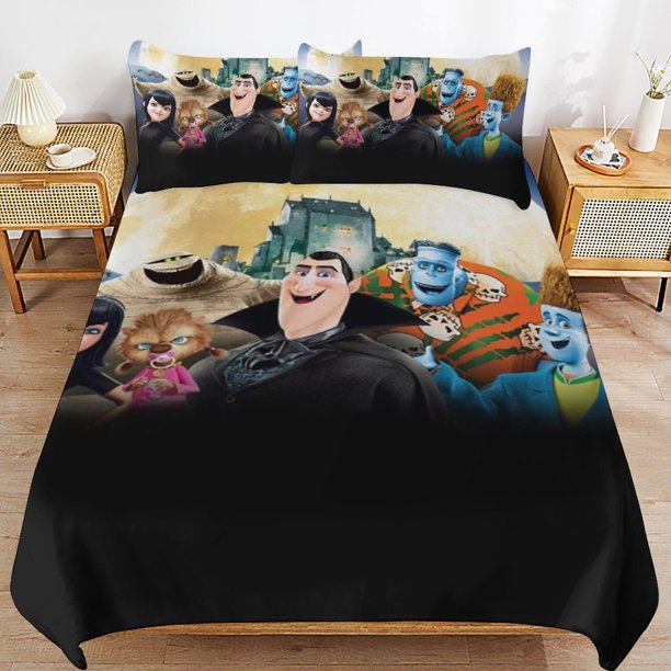 Hotel Transylvania Comforter Set 3 Pieces Quilt Cover Set Soft Bedding Sets for All Seasons