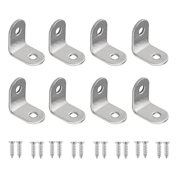 20 Piezas Soporte Angular De Acero Inoxida Tipo Con Tornillo